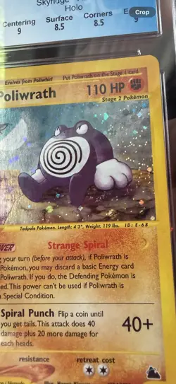 Poliwrath H24/H32 Skyridge Holo Cgc 8.5 (NOT PSA) SWIRL - Image 4