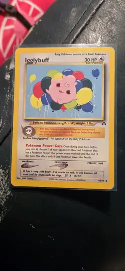pokemon card Vintage Igglybuff 1995 - Image 1