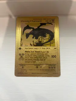 Shining Charizard 107/105 Gold metal Card Pokemon Card 1st Edition - Image 3