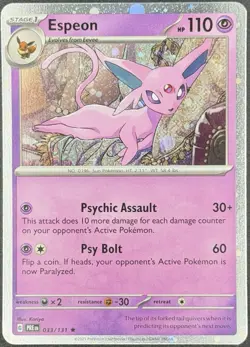 Pokemon - Espeon - (Cosmos Holo) 033/131 Miscellaneous Cards/Products Holo - NM - Image 1