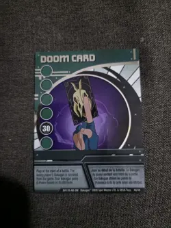 Bakugan Battle Brawlers Spin Master Card BA178 Doom Card Holo - Image 1