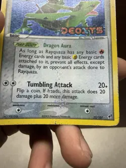 Pokemon TCG Rayquaza EX Deoxys Holo Rare Card 22/107 Stamped Rare - Image 3