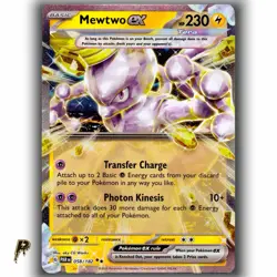 Pokemon Paradox Rift Mewtwo ex 058/182 Double Rare Holo Card LP - Image 1