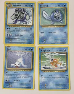 2016 Evolutions - Poliwhirl - Poliwag - Magikarp - Seel - Pokemon TCG Card - Image 1