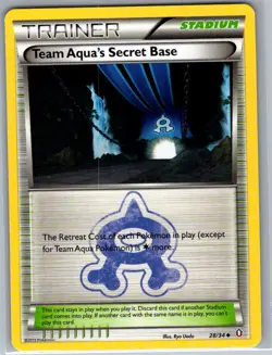 Team Aqua's Secret Base 28/34 Non Holo Double Crisis - Pokemon Card - NM - Image 1