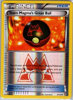 Team Magma's Great Ball 31/34 Reverse Holo Double Crisis - Pokemon Card - NM - Image 1