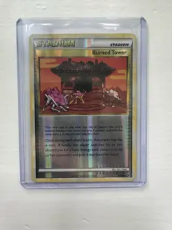 Burned Tower Reverse Holo LP Undaunted 71/90 Pokemon Card - Image 1