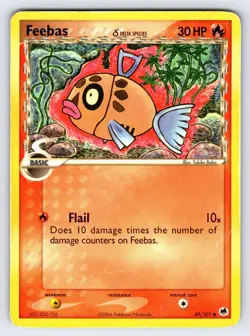 Feebas Delta Species 49/101 EX Dragon Frontiers Pokemon Card TCG Common - Mp - Image 1