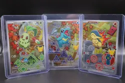 Pokemon First Partner Illustration Collection Series 2 Johto Gen 2 ( Set Of 3 ) - Image 1