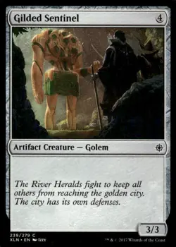 Gilded Sentinel 239/279 Ixalan MTG Magic the gathering card - Image 1