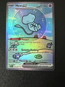 Pokemon TCG Mew ex 232/091 SV Paldean Fates SIR Full Art Holo Eng 180HP - Image 2