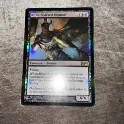 Rune-Scarred Demon FOIL - Magic 2012 - MTG Magic the Gathering - MP - Image 1
