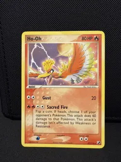 Pokemon TCG Ho-Oh EX Unseen Forces 2005 Card #27/115 Lp - Image 1