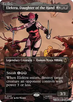 (Preorder) Elektra, Daughter of the Hand (Borderless) EN [MSH - 366] - NM TCG... - Image 1
