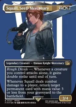 MTG Squall, SeeD Mercenary (Borderless) Final Fantasy #0402 RARE - Image 1
