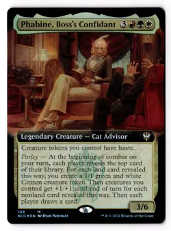 Phabine, Boss's Confidant (Extended Art) 108 NCC: Streets of New Capenna Foil LP - Image 1