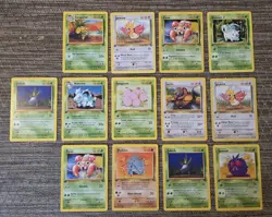 13qty Pokemon Vintage Jungle All 1st Edition Base Card Lot - Image 1