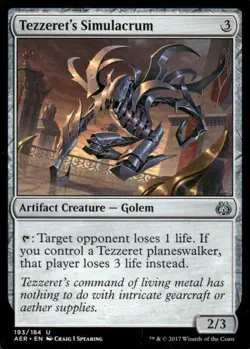 Tezzeret's Simulacrum 193/184 Aether Revolt MTG Magic the gathering card - Image 1