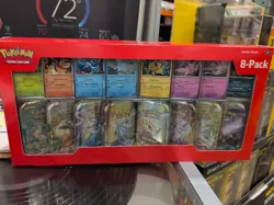 Pokemon TCG Scarlet & Violet Prismatic Evolutions Mini Tins Sealed, 8-Card - Image 1