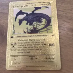 Shining Charizard 107/105 Gold metal Card Pokemon Card 1st Edition - Image 3