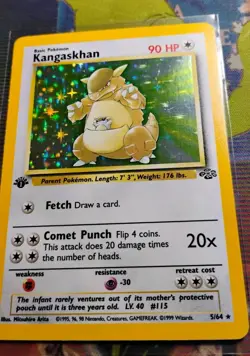 Kangaskhan 5/64 Jungle 1st Edition Holo Rare Pokemon LP+ - Image 4