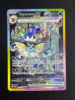 Vaporeon ex 149/131 Prismatic Evolutions Special Illustration Rare Pokemon TCG - Image 1