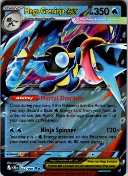 Mega Greninja ex 022/086 Double Rare Chaos Rising Pokemon Near Mint - Image 1