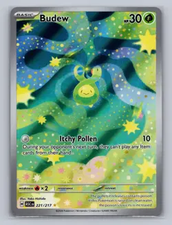 BUDEW 221/217 ILLUSTRATION RARE ASCENDED HEROES POKEMON Holo NM *3 - Image 1