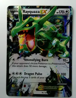 Rayquaza EX 75/108 Holo EX Rare Roaring Skies Pokemon NM 75/108 - Image 1