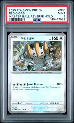 2025 POKEMON PRE EN-PRISMATIC EVOLUTIONS #086 REGIGIGAS PSA 9 - Image 1