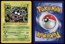 Tangela 66/102 1st Edition Common Base Set Shadowless Pokemon English LP - Image 3