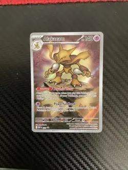 Pokemon MEP 009 - Black Star Promo Alakazam Full Art - NM - Image 1