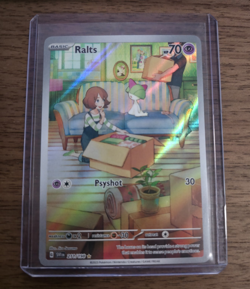 Pokemon TCG Ralts 211/198 SV01 Illustration Rare Full Art Holo - Image 1