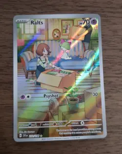 Pokemon TCG Ralts 211/198 SV01 Illustration Rare Full Art Holo - Image 2