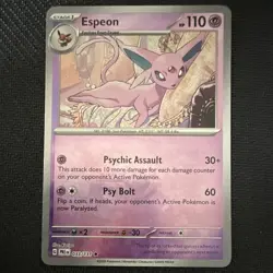 Pokemon Espeon 033/131 Sv Prismatic Evolutions Master Ball Pattern Promo Holo - Image 1