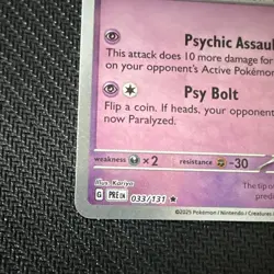 Pokemon Espeon 033/131 Sv Prismatic Evolutions Master Ball Pattern Promo Holo - Image 5