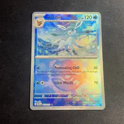 Glaceon (Master Ball Pattern) 025/131 Rare Prismatic Evolutions Pokemon Holo NM - Image 1