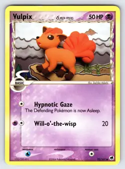 Vulpix Delta Species 70/101 EX Dragon Frontiers Pokemon Card TCG Common - Lp - Image 1