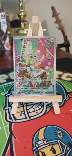 Pokemon TCG Minccino 182/162 Temporal Forces Illustration Rare Card - Image 1