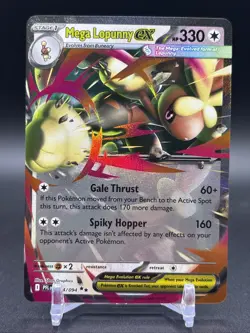 MEGA LOPUNNY EX - 084/094 Double Rare Phantasmal Flames Pokemon Holo NM - Image 1