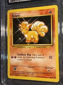 1999 POKEMON GAME BASE SET 68/102 VULPIX CGC 10 GEM MINT - Image 4
