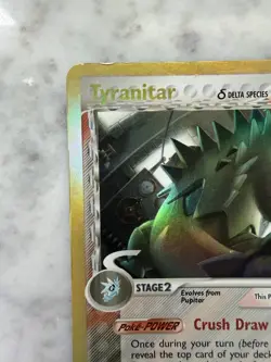 Pokemon TCG EX Delta Species Reverse Holo Stamped Tyranitar 16/113 DAMAGED - Image 3