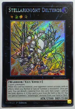 Yugioh Stellarknight Delteros BLGG-EN010 Secret Rare 1st Edition - Image 1