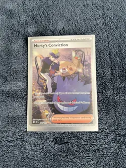 Morty's Conviction Pokemon TCG Temporal Forces 211/162 Holo Card SIR - Image 1