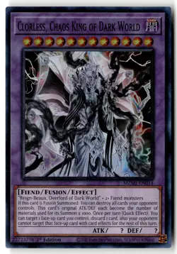 Clorless, Chaos King of Dark World MZMI-EN014 Maze of Millennia Yu-Gi-Oh LP - Image 1