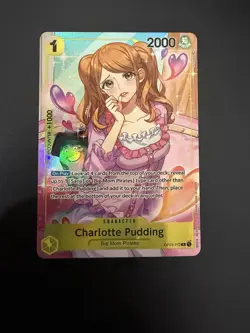 One Piece TCG Charlotte Pudding OP03-112 Alt Art Foil Rare English - Image 1