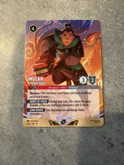Disney Lorcana Mulan Charging Ahead Promo Rare 7/C2 - Image 1