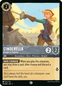 4x Cinderella - Knight in Training - 176/204 - Common NM-Mint Disney Lorcana: Ri - Image 1