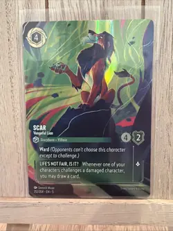 Disney Lorcana Scar - Vengeful Lion Shimmering Skies Foil 212/204 Rare English - Image 1