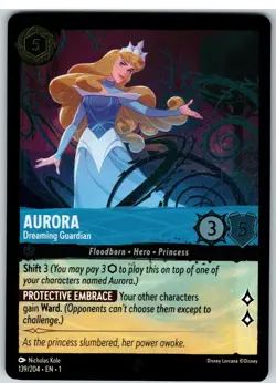 #139 Aurora Dreaming Guardian Super Rare COLD FOIL Disney Lorcana First Chapter - Image 1